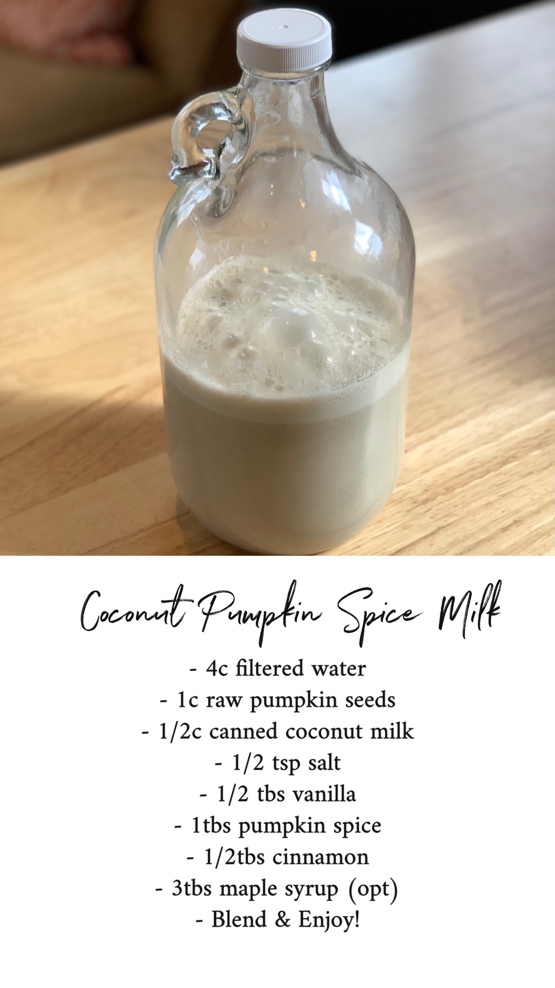 Homemade Coconut Pumpkin Spice Nut Milk Recipe